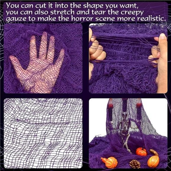6 Pack Halloween Creepy Cloth- (30 x 72 Inch) Spooky Gauze for Halloween Party - Picture 3 of 7